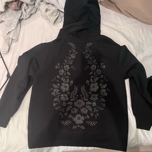 Athleta Charcoal black Hoodie with elegant detail